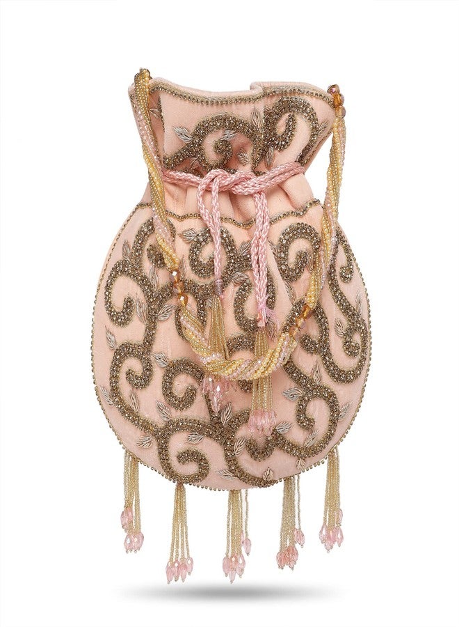 Peora Potli Bags for Women Evening Bag Clutch Ethnic Bride Purse with Drawstring (P61PCH) - Image 1